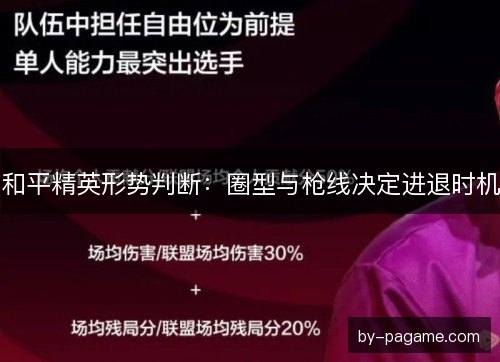 和平精英形势判断：圈型与枪线决定进退时机